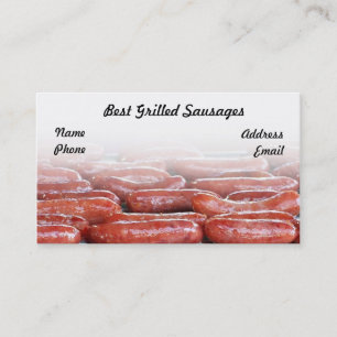 Delicious Barbecued Sausages Business Card