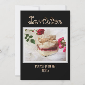 Delicious cake , marshmallow, food, confectionery invitation