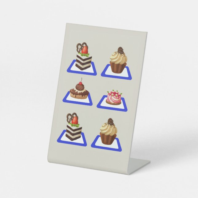 Delicious Cake Stand Pedestal Sign (Front)