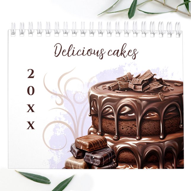Delicious Cakes Watercolor Wall Calendar (Delicious Cakes Watercolor Wall Calendar)