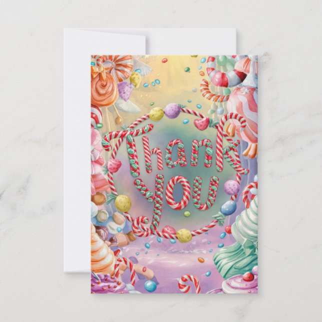 Delicious Candyland thank you card (Front)