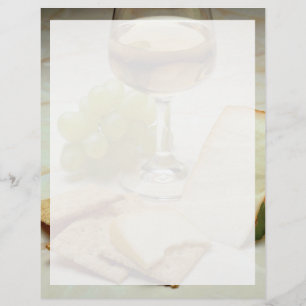 Delicious Cheese, crackers and wine glass