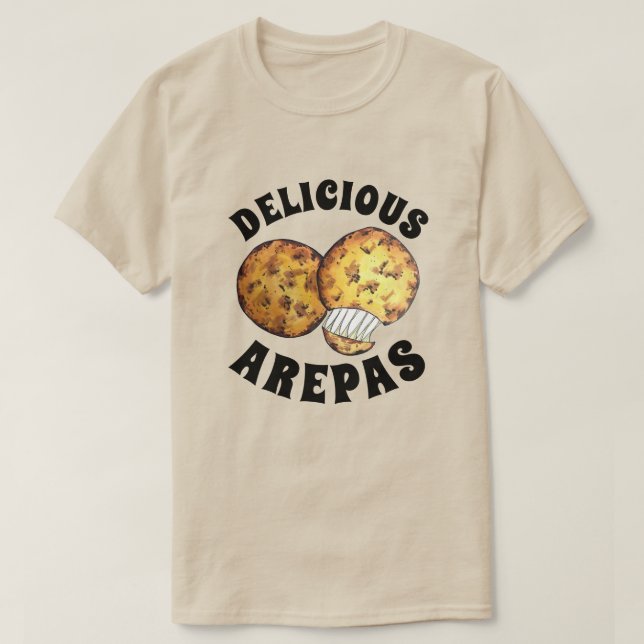 Delicious Cheese Maize Arepas South American Food T-Shirt (Design Front)