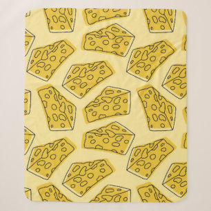 delicious cheese seamless pattern sherpa blanket