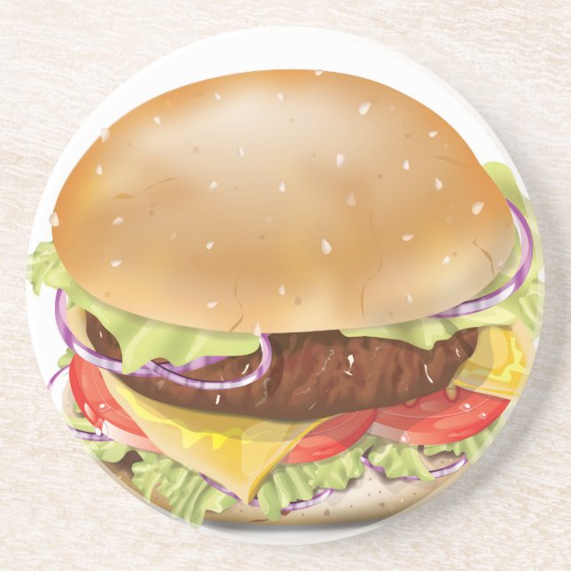 Delicious Cheeseburger Coaster (Front)