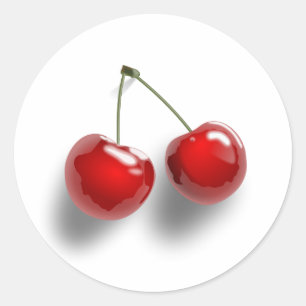 Delicious Cherries Classic Round Sticker