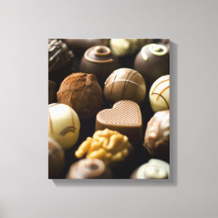 Delicious chocolate pralines canvas print