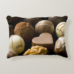 Delicious chocolate pralines decorative cushion