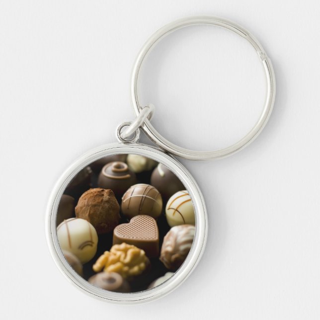 Delicious chocolate pralines key ring (Front)