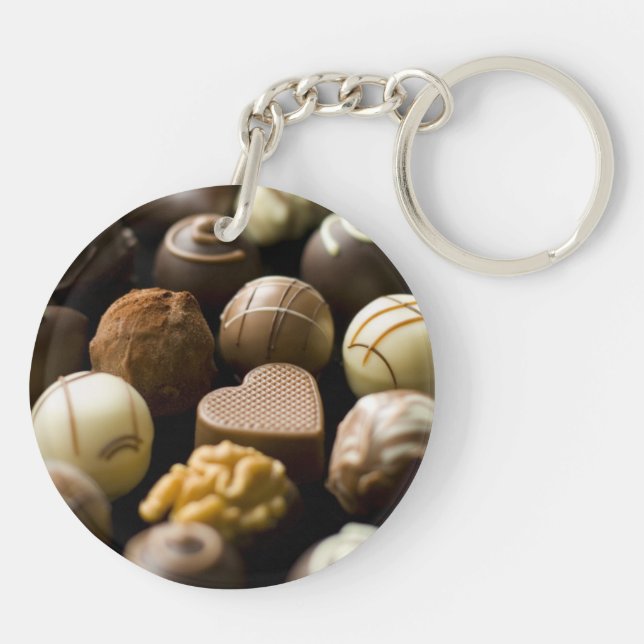 Delicious chocolate pralines key ring (Back)