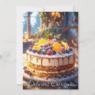 DELICIOUS CHRISTMAS - handwriting style - Holiday Card