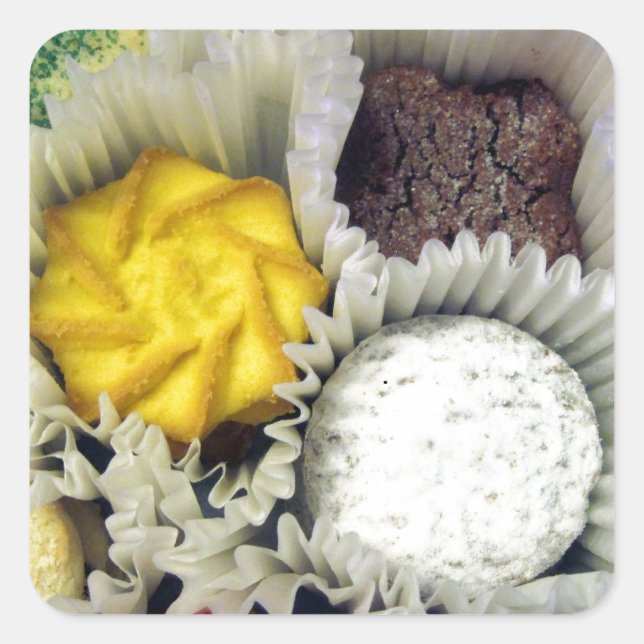 Delicious Cookies Square Sticker (Front)