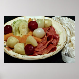 Delicious Corned beef and cabbage Poster