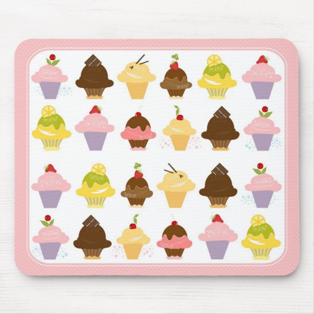 Delicious Cupcakes Mousepad (Front)