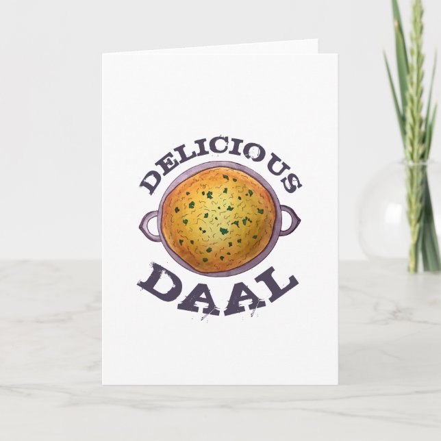 Delicious Daal Vegetarian Indian Red Lentil Dal Card (Front)