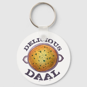 Delicious Daal Vegetarian Indian Red Lentil Dal Key Ring