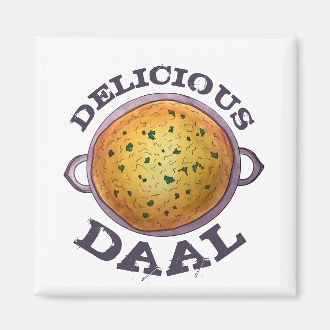 Delicious Daal Vegetarian Indian Red Lentil Dal Magnet (Front)