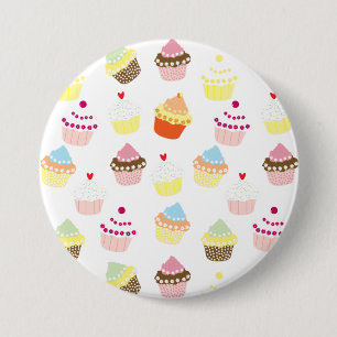 Delicious Decorated Birthday Cupcakes 7.5 Cm Round Badge