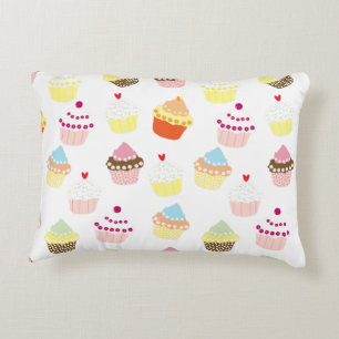 Delicious Decorated Birthday Cupcakes Decorative Cushion