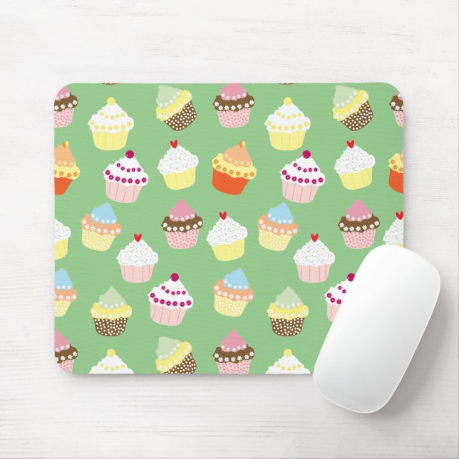 Delicious Decorated Birthday Cupcakes Mouse Pad (With Mouse)