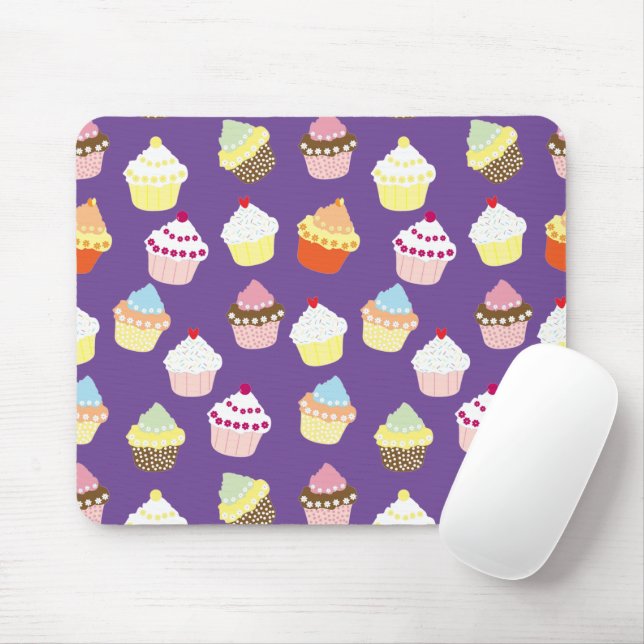 Delicious Decorated Birthday Cupcakes Mouse Pad (With Mouse)