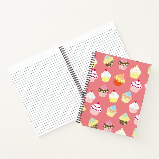 Delicious Decorated Birthday Cupcakes Notebook (Inside)
