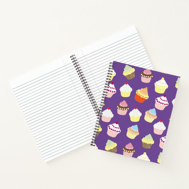 Delicious Decorated Birthday Cupcakes Notebook (Inside)