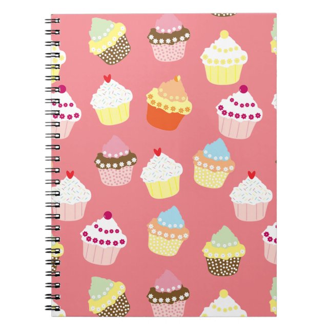 Delicious Decorated Birthday Cupcakes Notebook (Front)