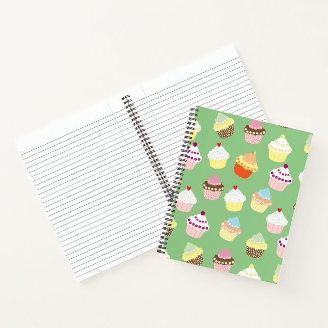 Delicious Decorated Birthday Cupcakes Notebook (Inside)