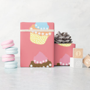 Delicious Decorated Birthday Cupcakes Wrapping Paper