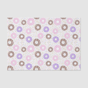 Delicious Donuts Tissue Paper on White
