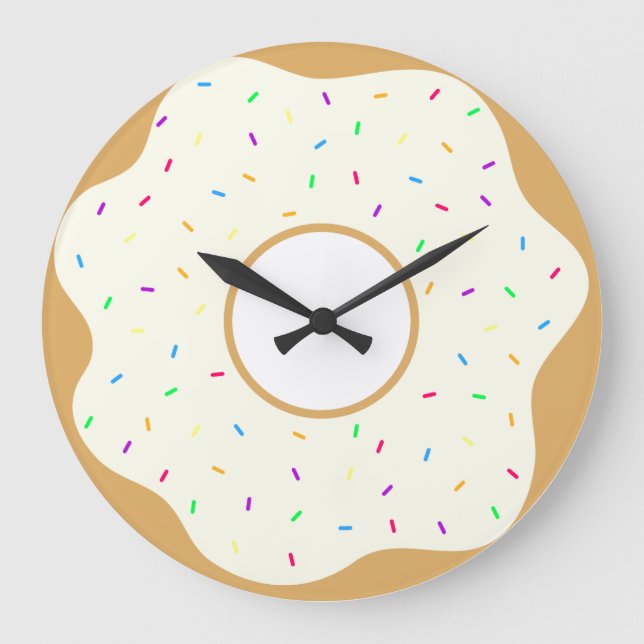 Delicious Doughnut Large Clock (Front)