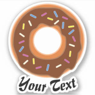 Delicious doughnut with chocolate and sugar sprink