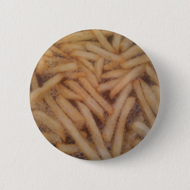 Delicious French Fries 6 Cm Round Badge (Front)