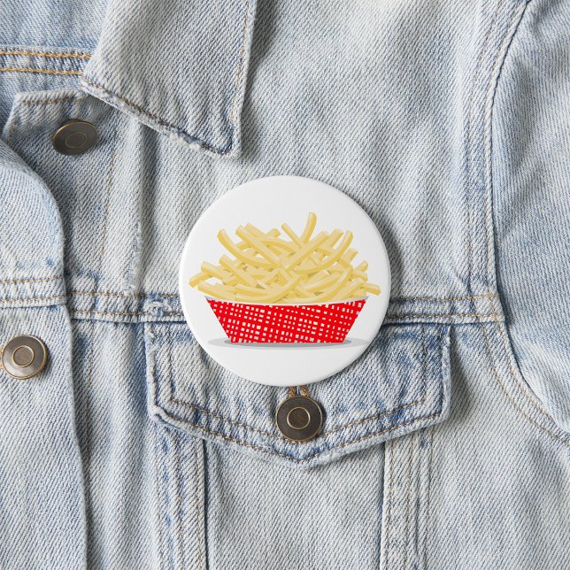 Delicious French Fries Retro Fast Food  7.5 Cm Round Badge (Creator Uploaded)