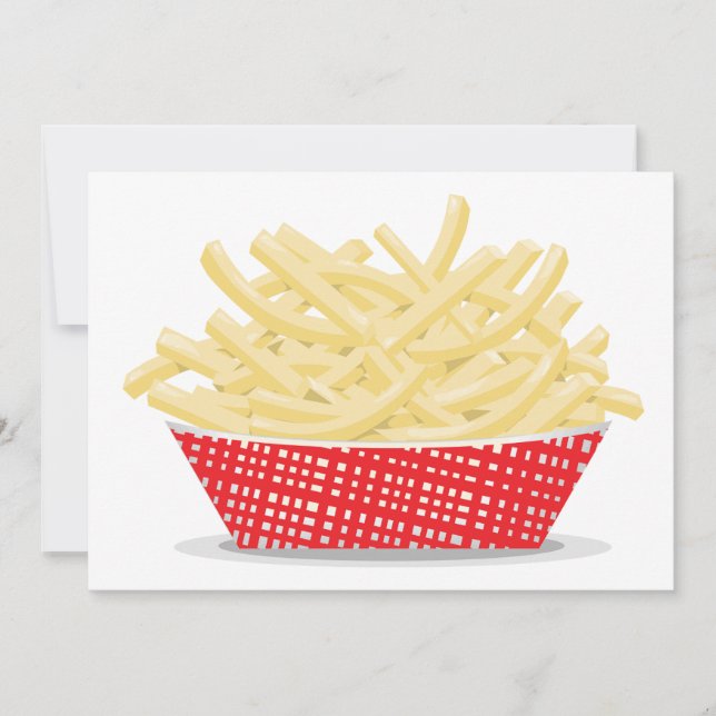 Delicious French Fries Retro Fast Food  Invitation (Front)