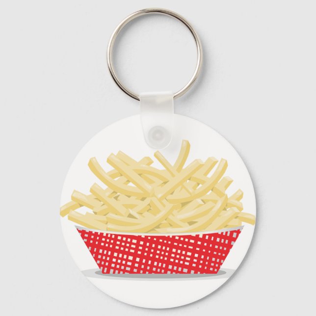 Delicious French Fries Retro Fast Food  Key Ring (Front)