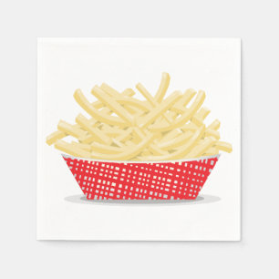 Delicious French Fries Retro Fast Food  Napkin
