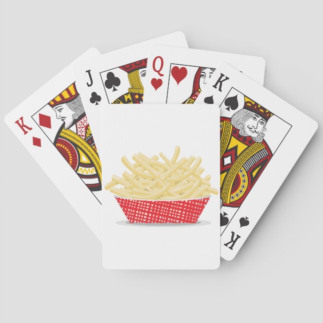 Delicious French Fries Retro Fast Food  Playing Cards (Back)