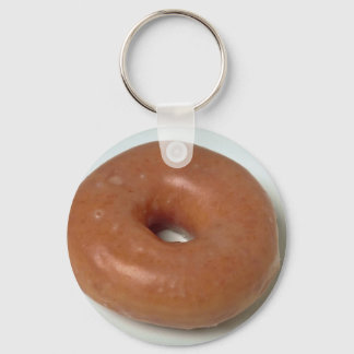 Delicious Glazed doughnut pastry Key Ring