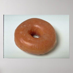 Delicious Glazed doughnut pastry Poster