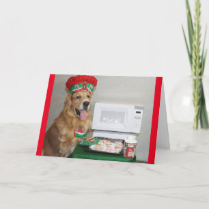 Delicious Golden Holiday Cookies Card