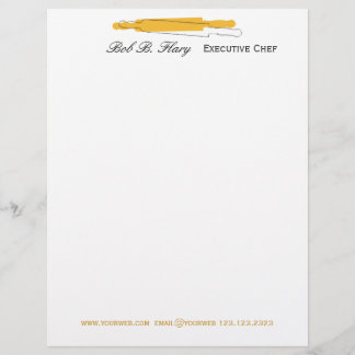 Delicious  Gourmet Cooking Chef  Restaurant Personalized Letterhead