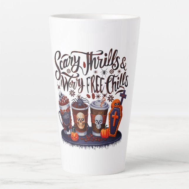 Delicious Halloween Coffee for Spooky Sips! Latte Mug (Front)