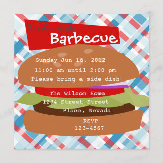 Delicious Hamburger Invitation