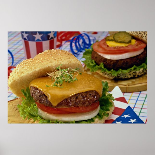 Delicious Hamburger Poster (Front)