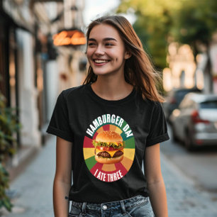 Delicious Hamburger With Fresh Lettuce and Melted T-Shirt