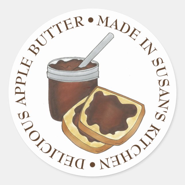 Delicious Homemade Apple Butter Pennsylvania Dutch Classic Round Sticker (Front)