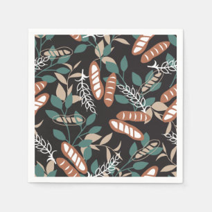 Delicious Homemade Baguette Bread Pattern Napkin
