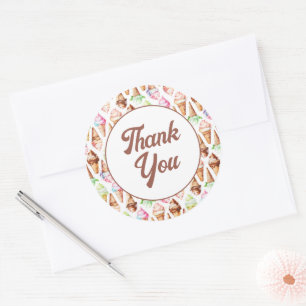 Delicious Ice Cream Cones Classic Round Sticker